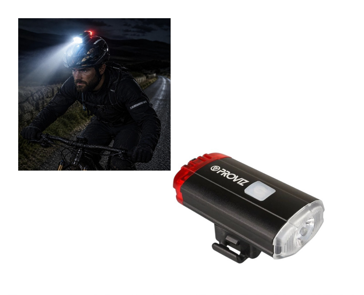 PROVIZ 2-Way LED Rechargable Helmet Light