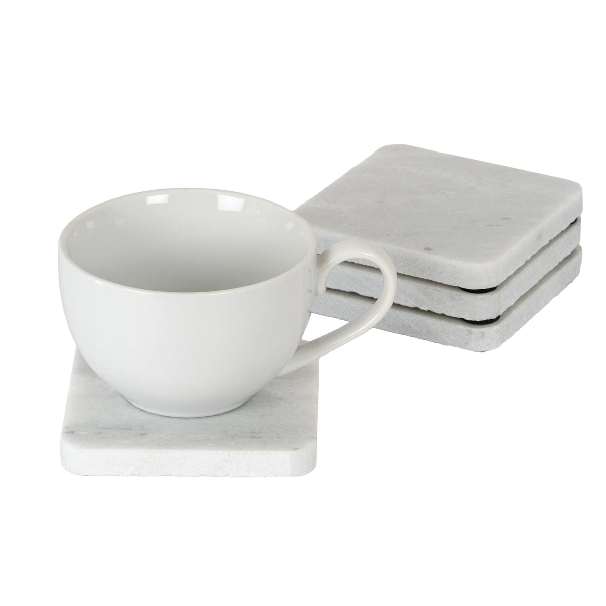 Set of Four Square Marble Coasters