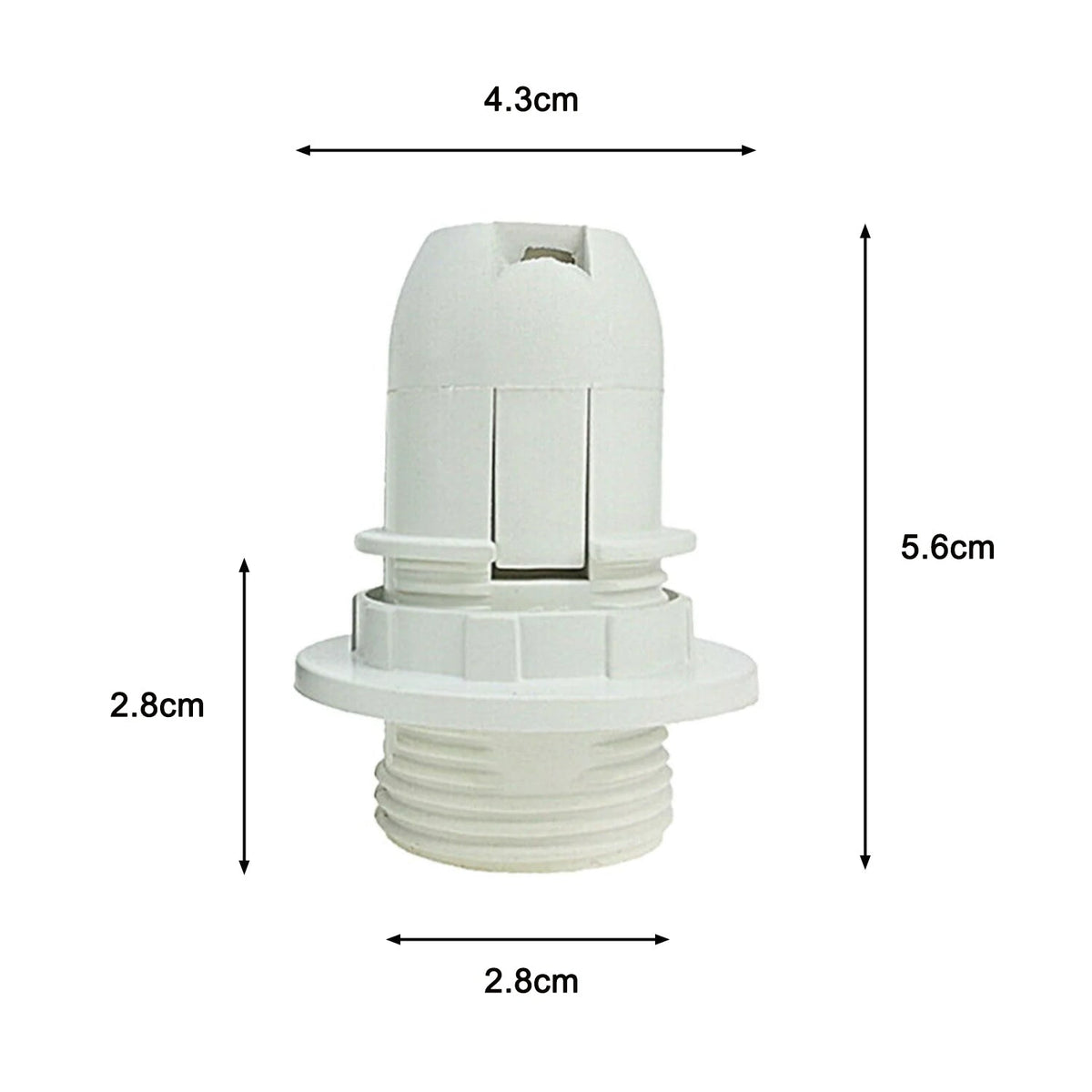 E14 Socket Bulb Holder Edison Small Screw White Plastic Lamp holder