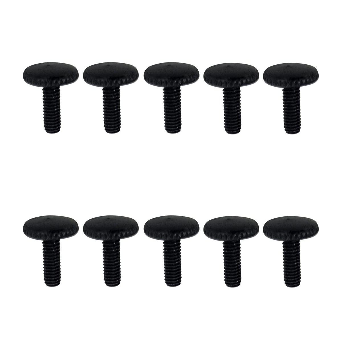 10x Knurled Thumb Screws Fully Threaded Fasteners - 5 Colour Options