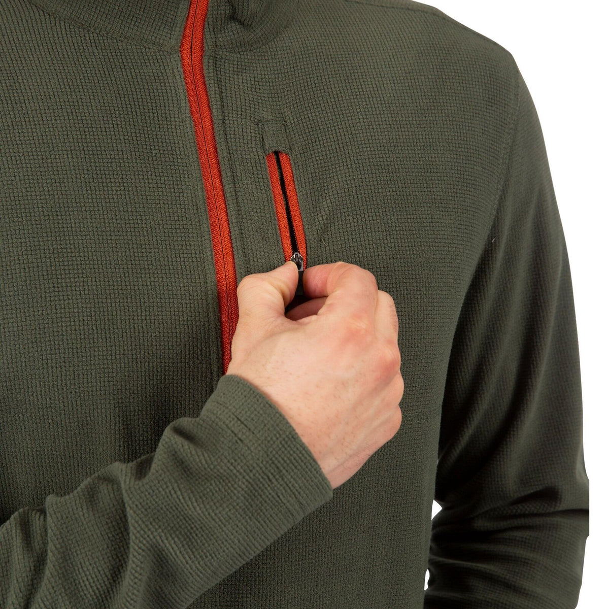 Mens Zip Neck Fleece Sweatshirt