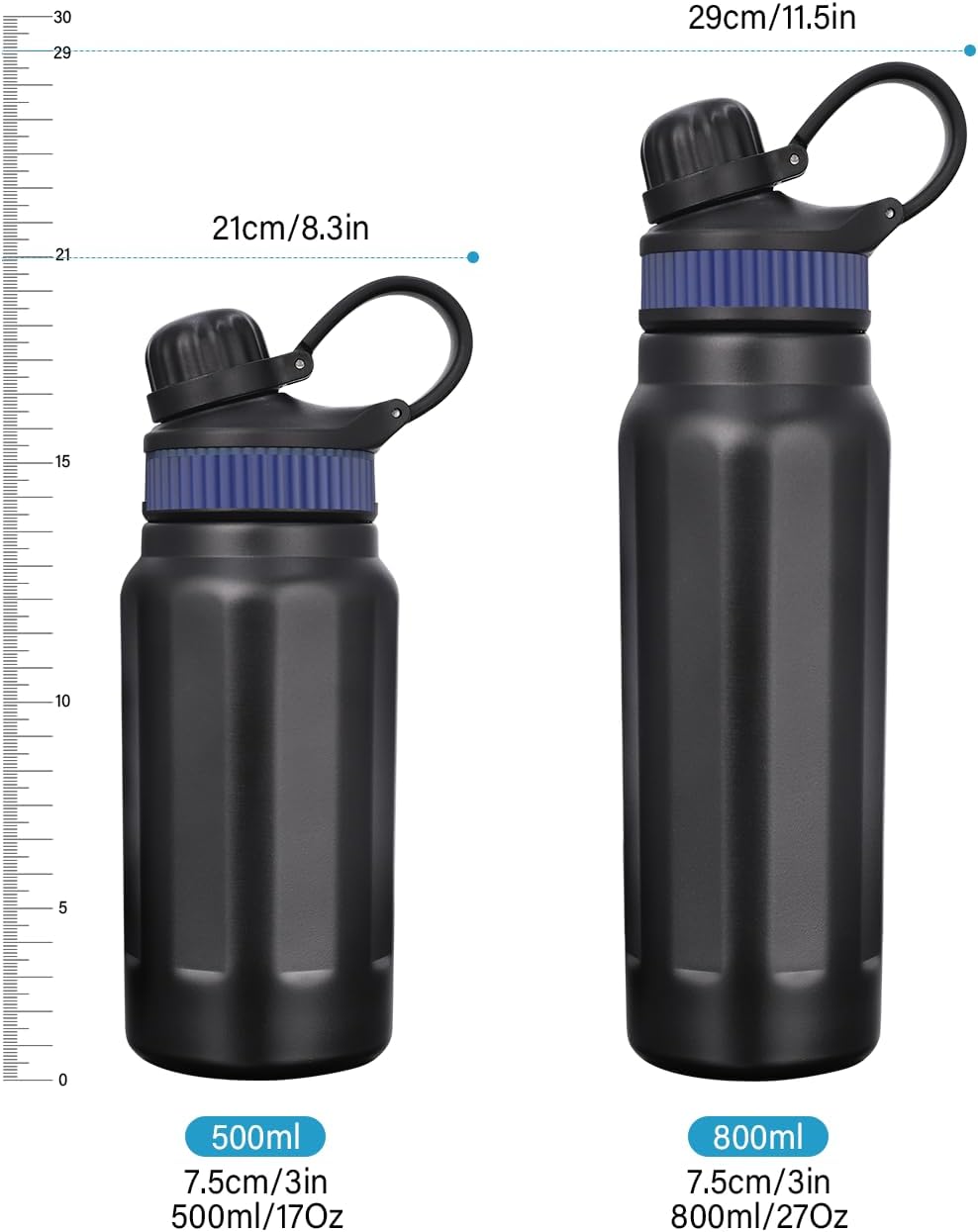 Insulated Stainless Steel Water Bottle 800ml