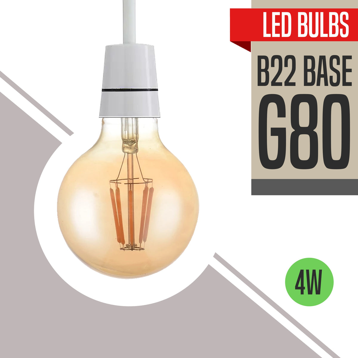 Vintage Edison B22 LED Filament Bulb - Dimmable