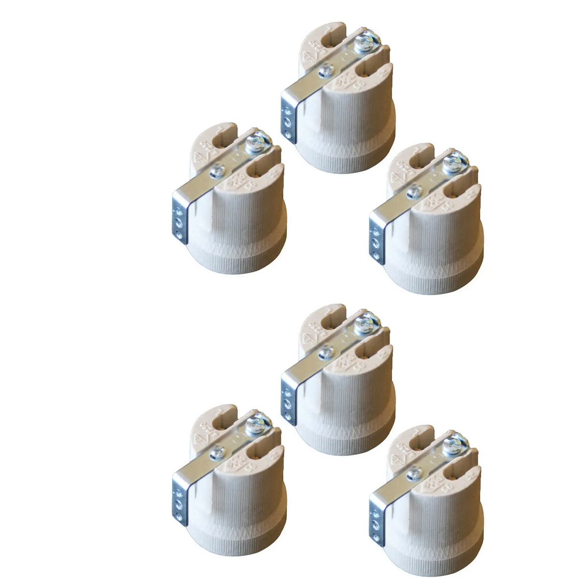 E27 Ceramic Heat Bulb Holder Edison Screw White 60W