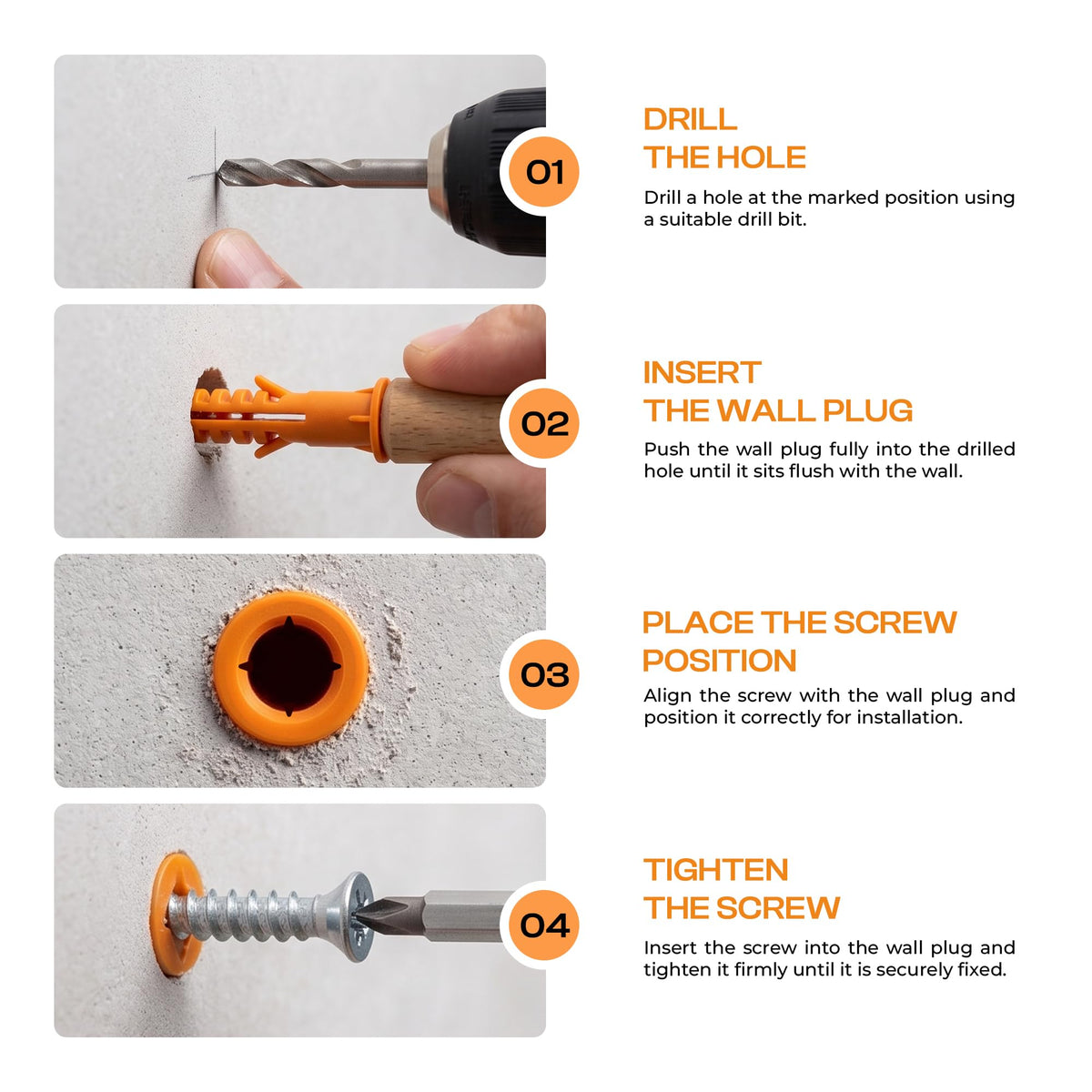 30x Heavy Duty Masonry Fixings for Brick Concrete
