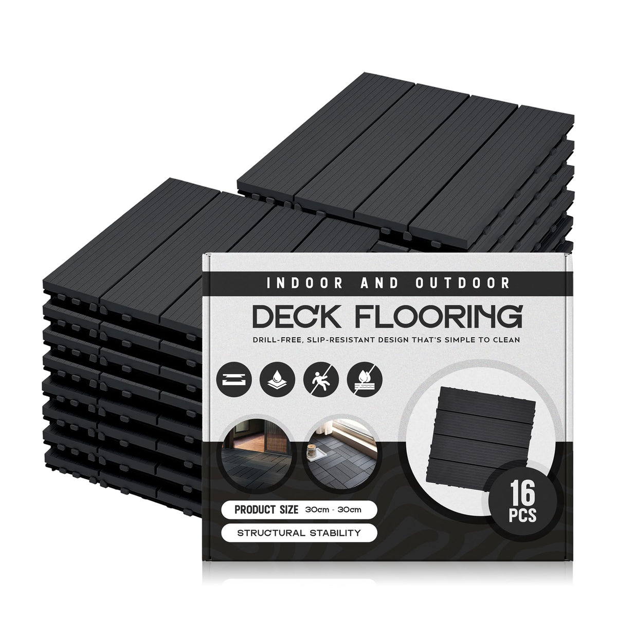 Composite Decking Tiles Interlocking Flooring Solution Pack 6/9/16