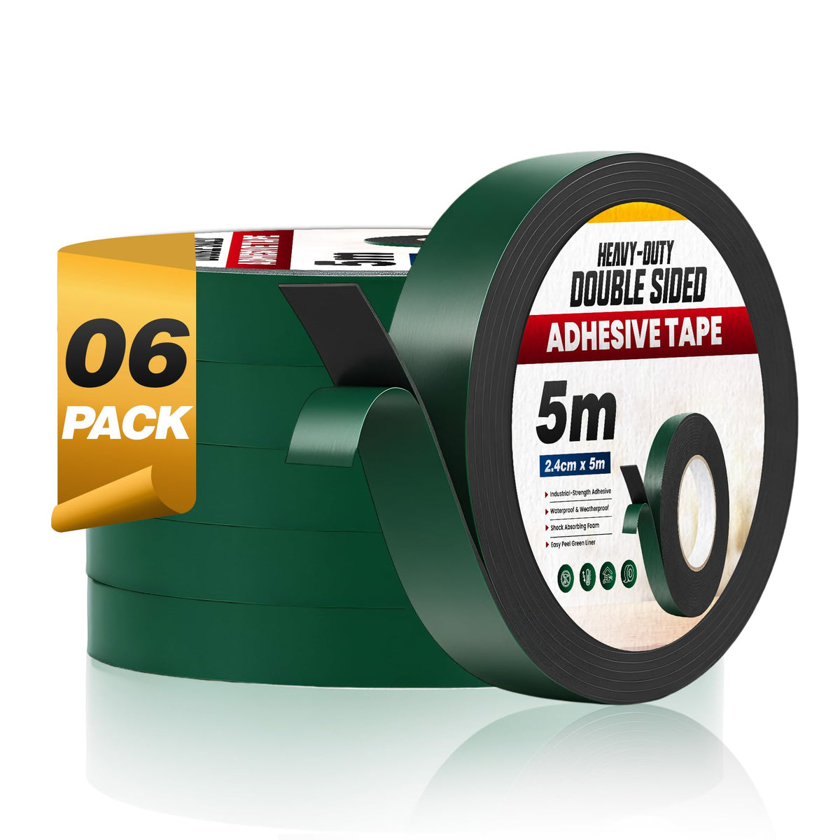 Black Foam Double Sided Tape 2.4cm x 5m High Tack