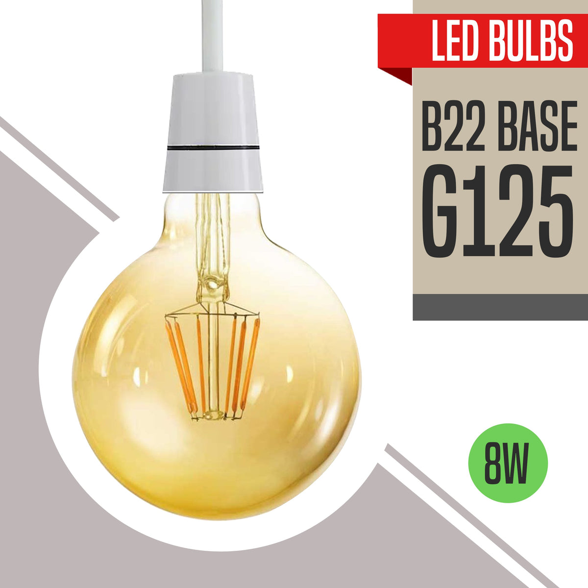 Vintage Edison B22 LED Filament Bulb - Dimmable