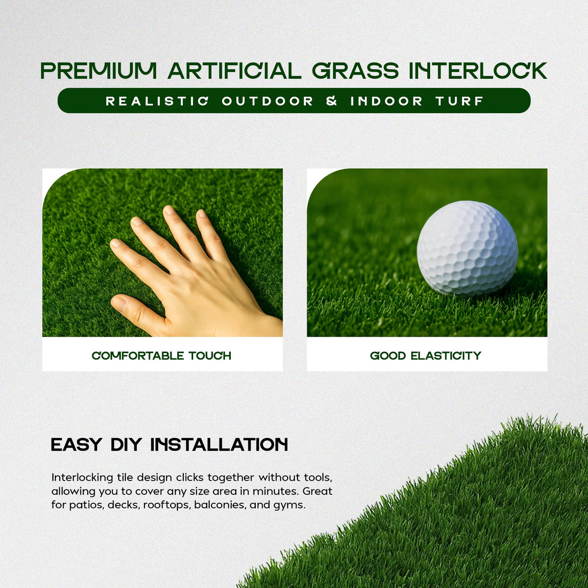 Artificial Grass Tiles 30 cm