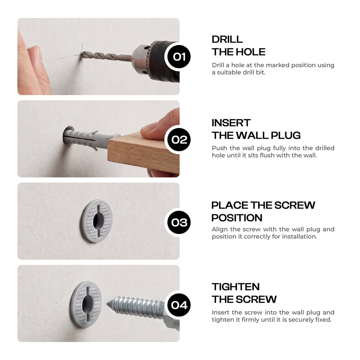 Wall Anchors and Screws Set