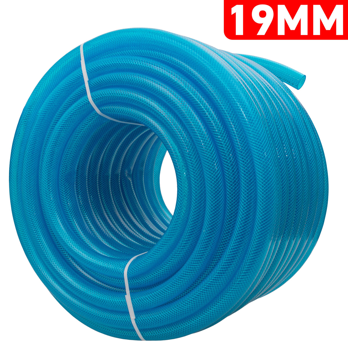 19mm Braided PVC Fuel Tech - Blue