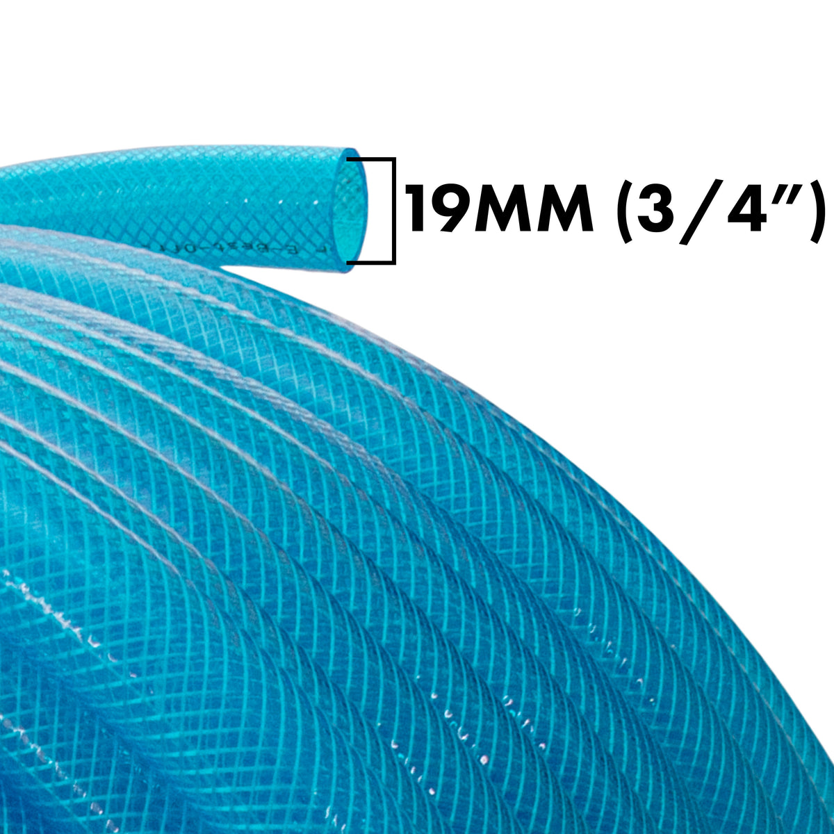 19mm Braided PVC Fuel Tech - Blue