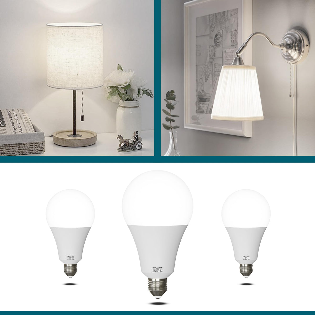 LED A60H B22 7W Cool White 6400K Non-Dimmable Bulb