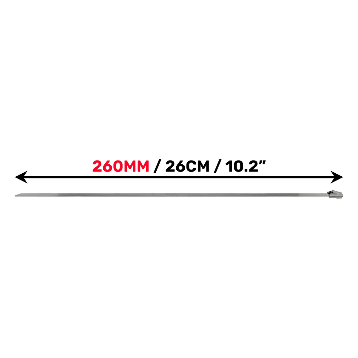 Stainless Steel Cable Ties, 4.6mm x 260mm