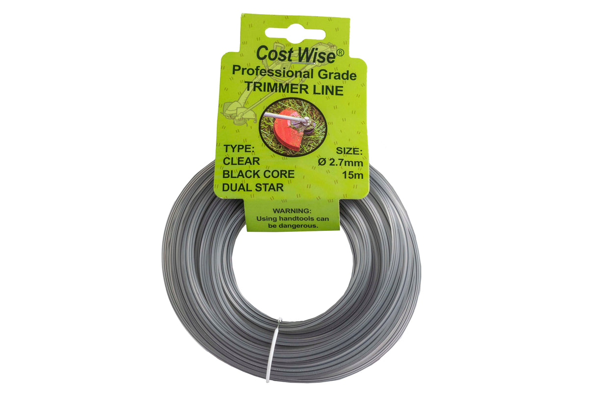 15m strimmer line Dual Core Twisted Black Star Trimmer Line, 2.7mm