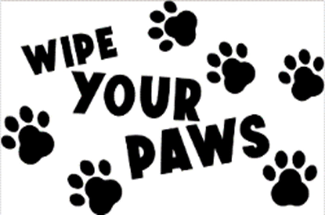 Doormat 60cm x 40cm - 'Wipe Your Paws'