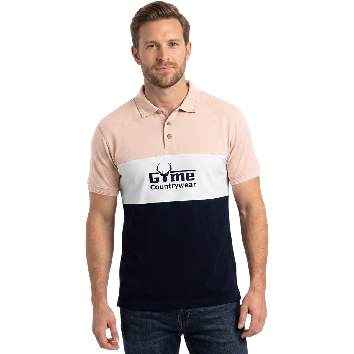 Game Polo Shirt Tri-Colour Country Block
