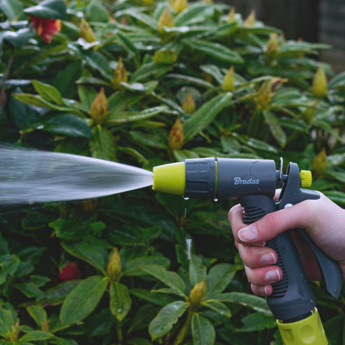 Adjustable Flow Hosepipe Sprayer Grey & Lime