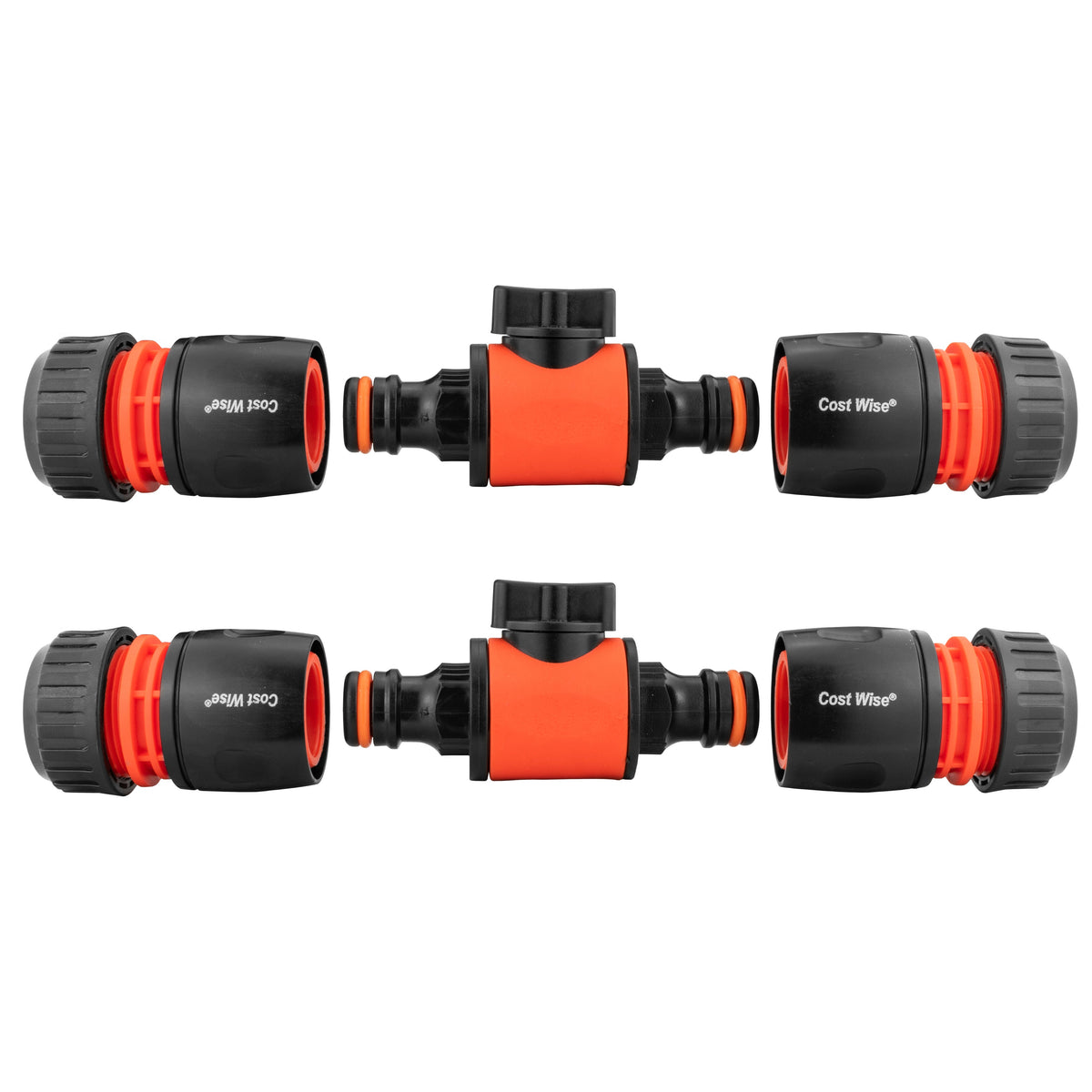 In-Line Valve with Quick Connectors - 6 Piece Set
