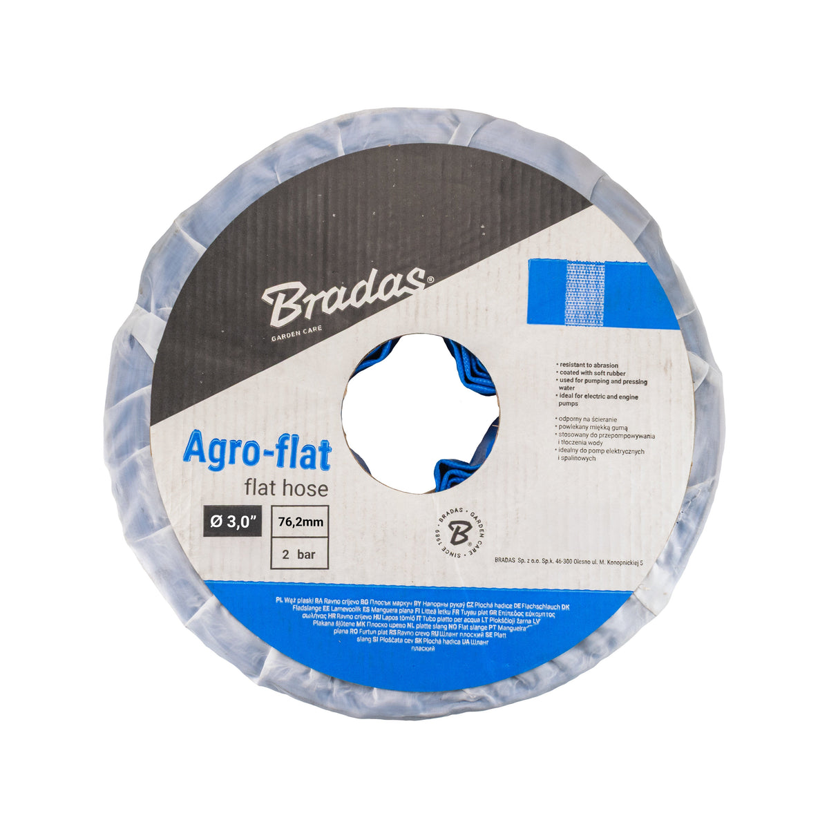3" PVC Lay Flat Discharge Hose, 2-6 BAR