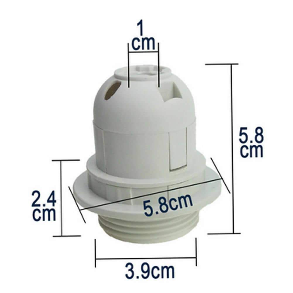 E27 Edison Screw Pendant Light holder with Ring - Pack of 5