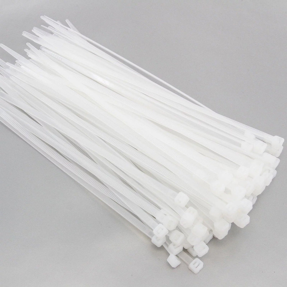 100x White Heavy Duty Nylon Cable Ties