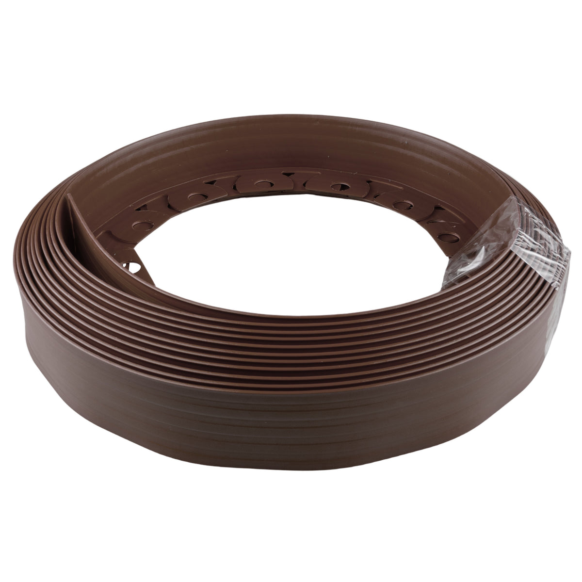 Brown Curved Lawn Edging Set with Pegs - 40mm Height