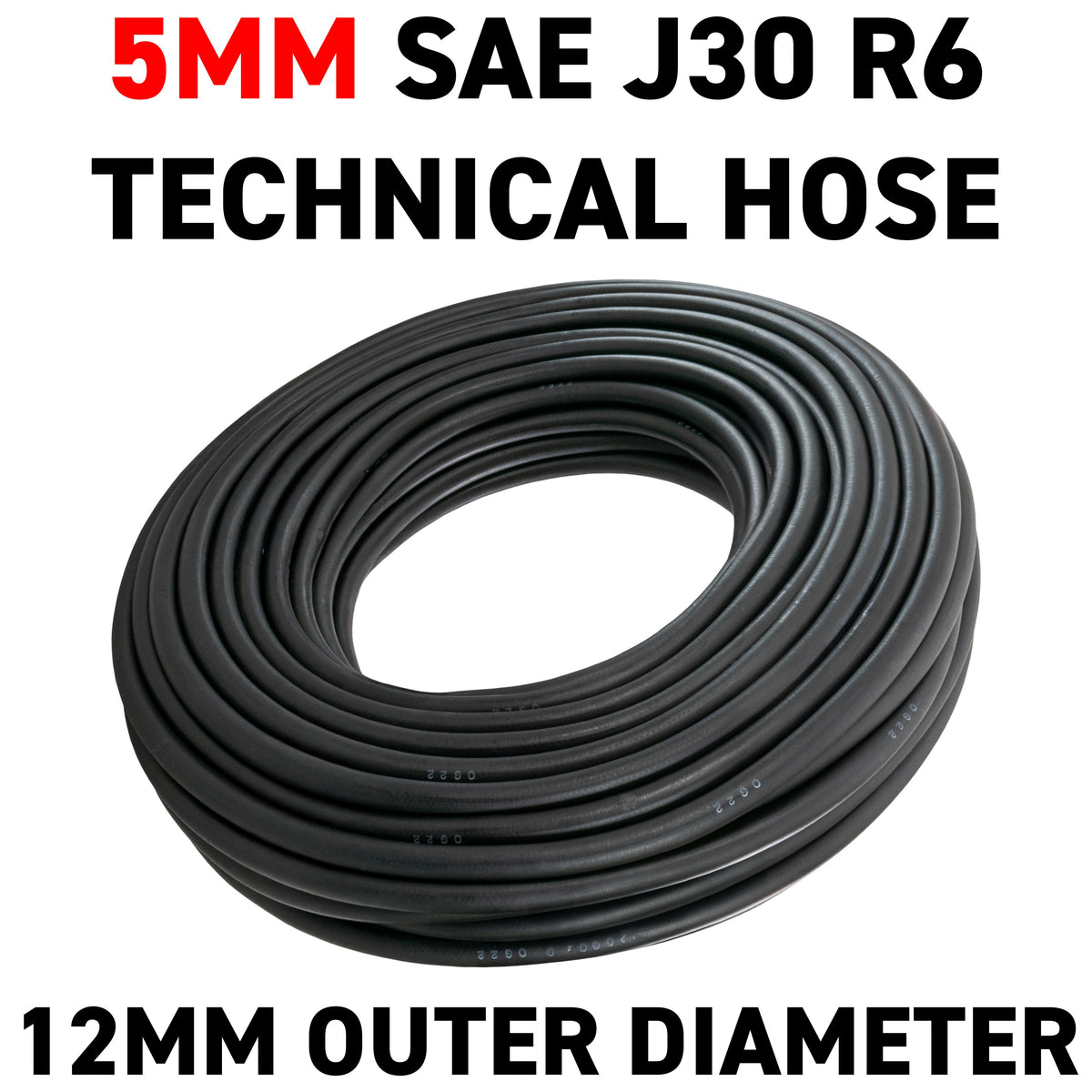 5mm Fuel Hose SAE J30 R6 Braided Rubber