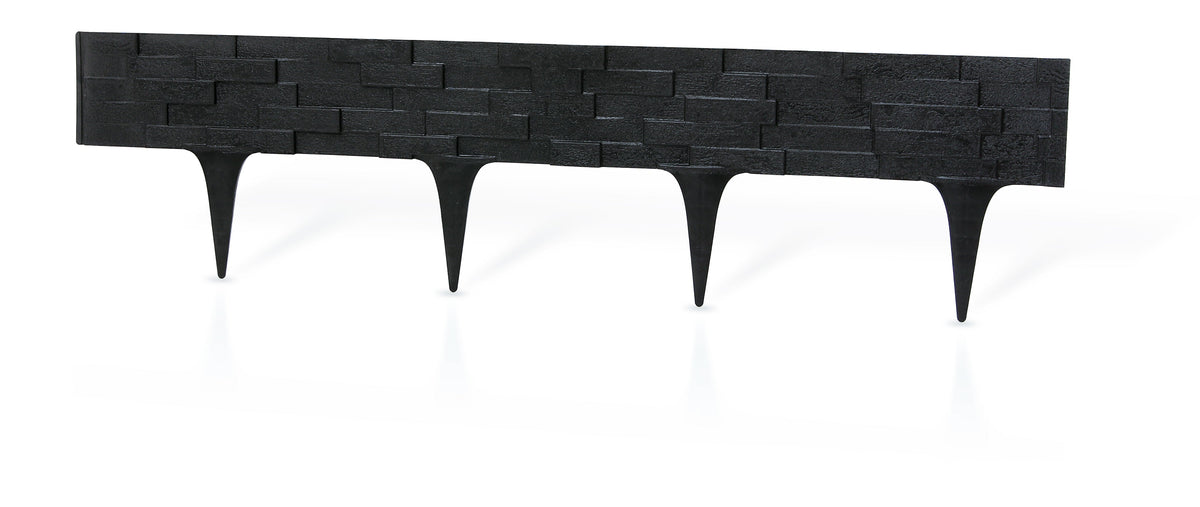 Black Slate Texture Palisade Lawn Edging - 2.38m