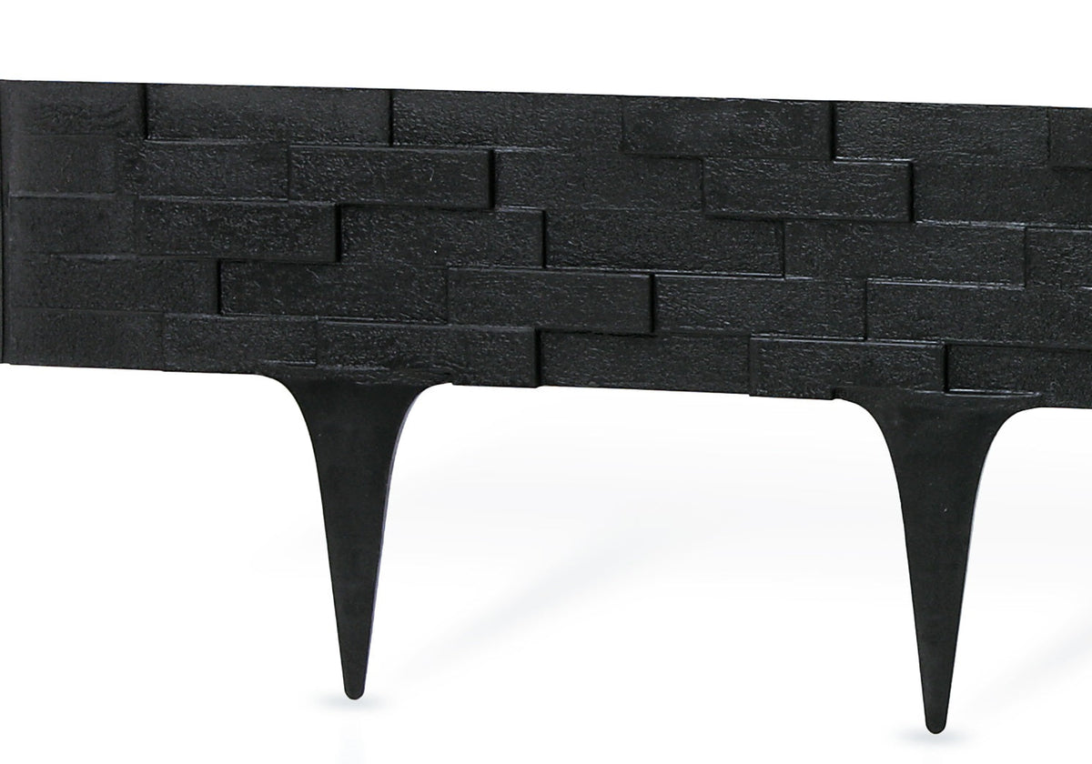 Black Slate Texture Palisade Lawn Edging - 2.38m