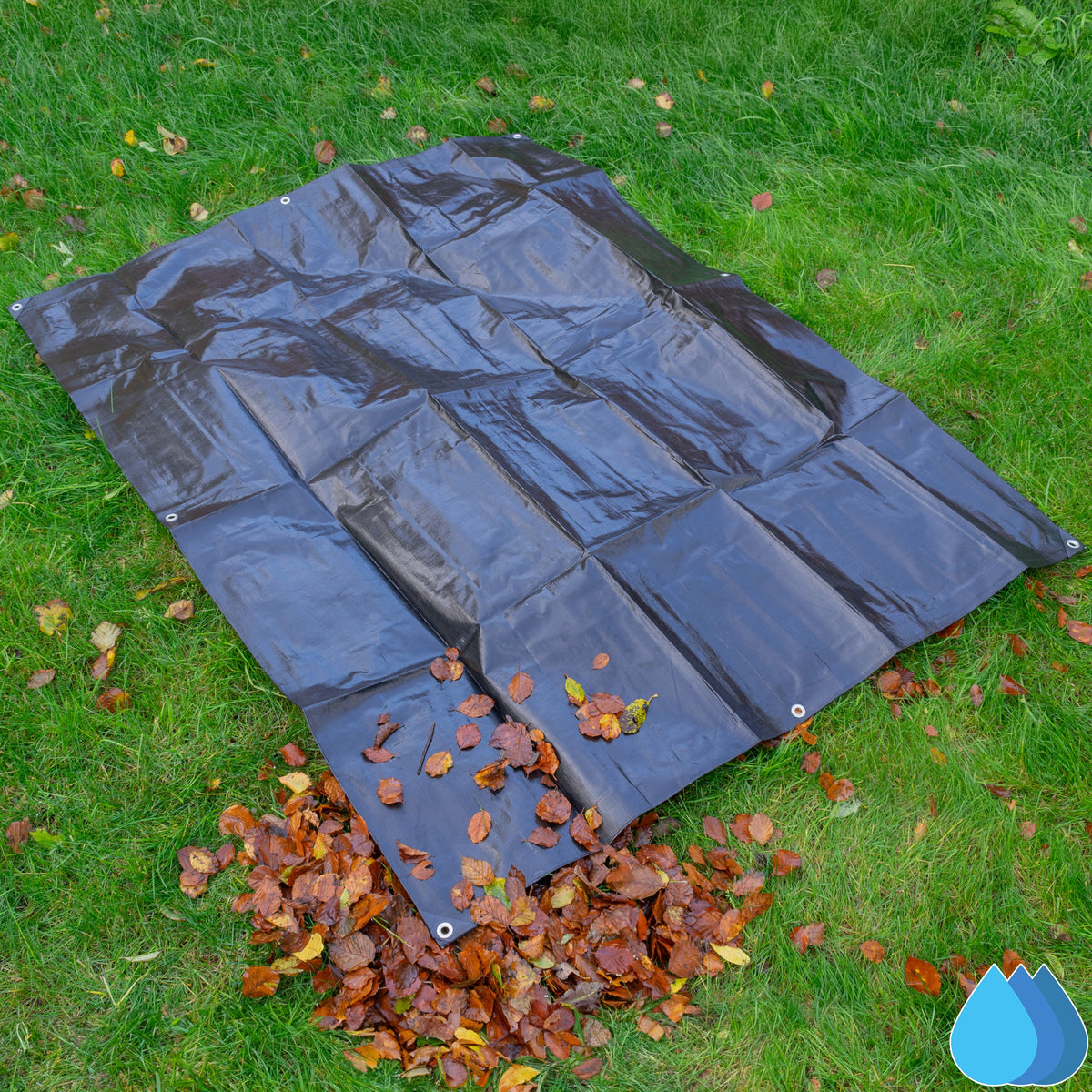 8m x 12m Black & Silver Tarpaulin - L-Grade 220 GSM