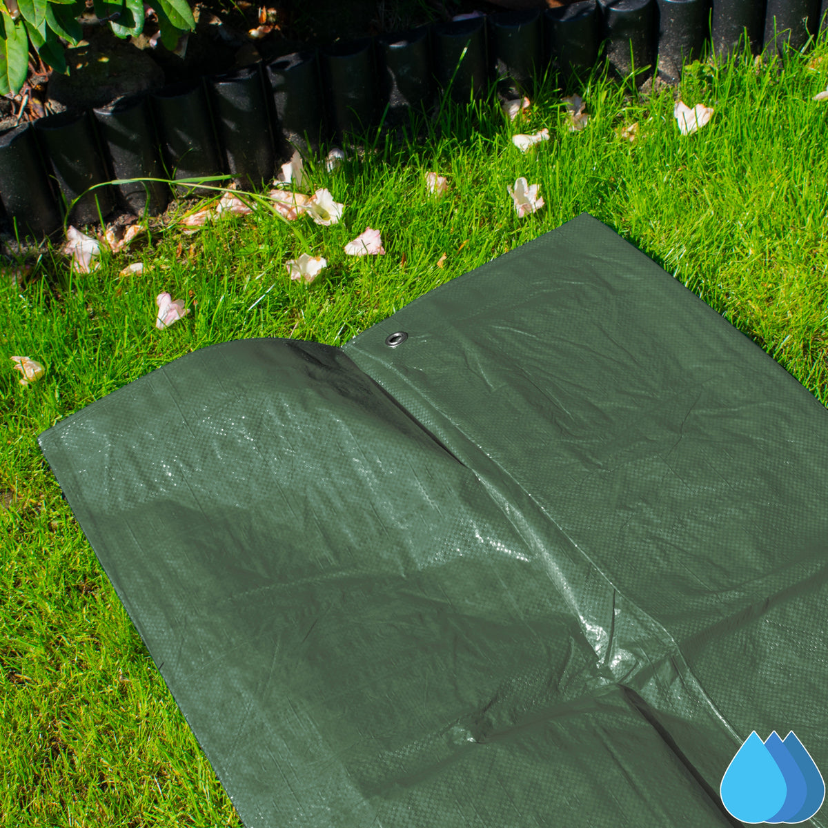 6m x 10m Green Tarpaulin M-Grade 90 GSM