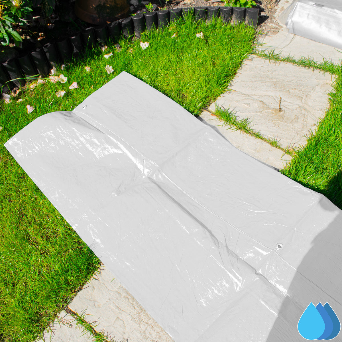 White Tarpaulin 3m x 3m M-Grade 90 GSM