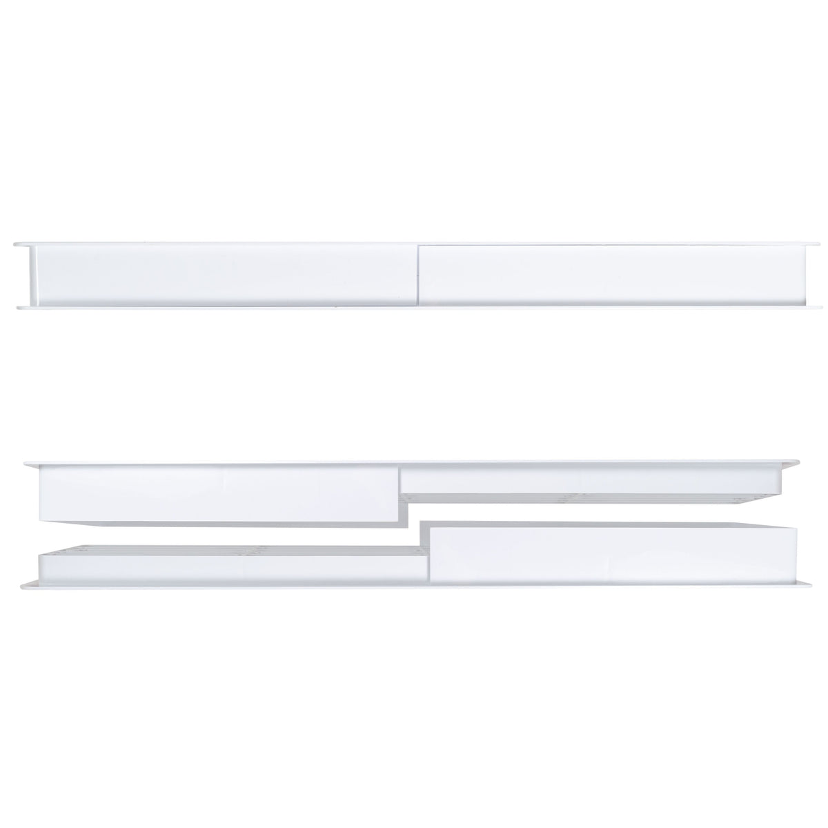 White Rectangle Door Vent, 90mm x 445mm