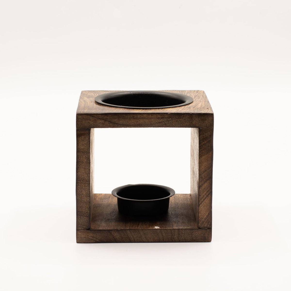 Square Wood Oil Burner - Yin Yang
