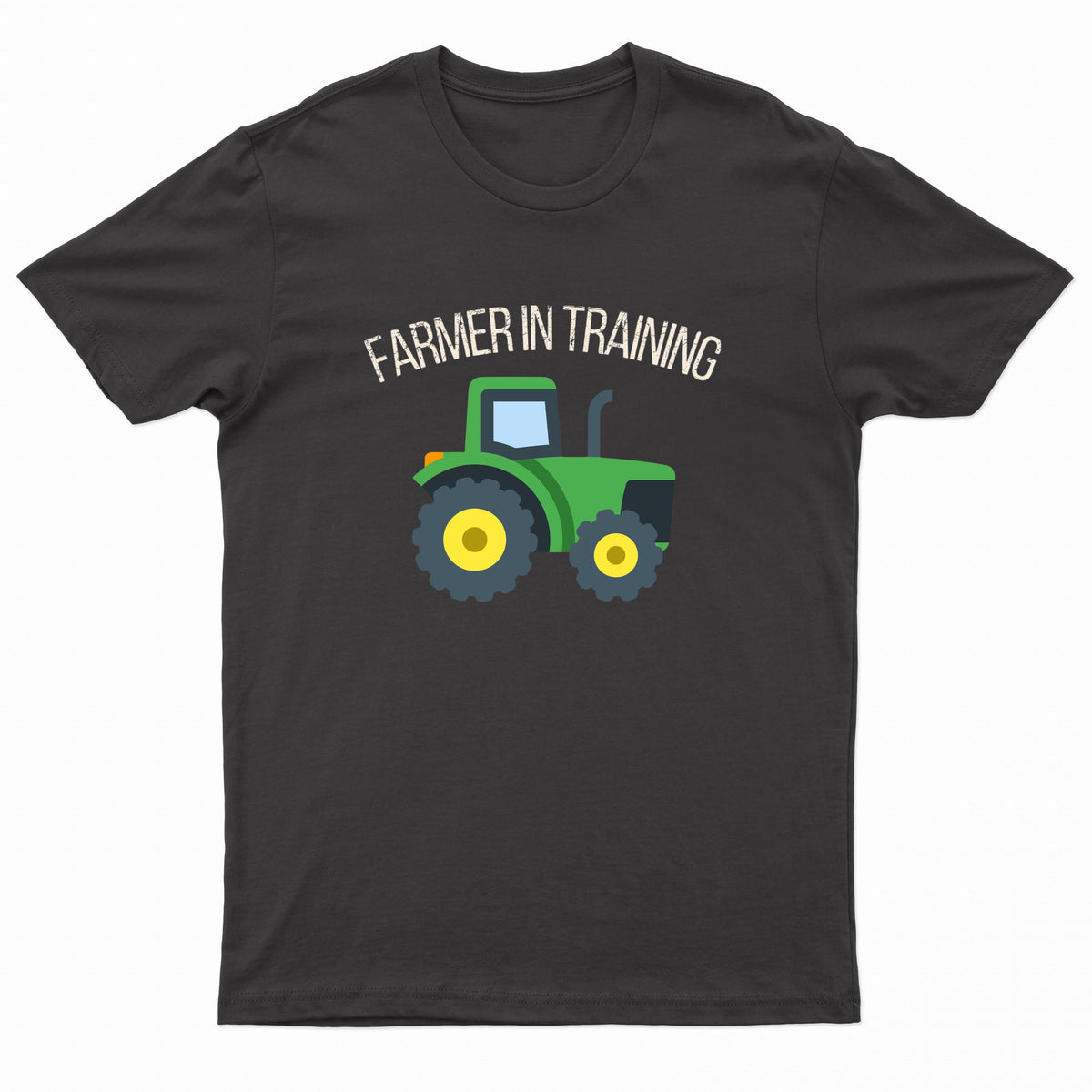 Kids Unisex "FARMER IN TRAINING" Tractor Printed T-Shirt-1