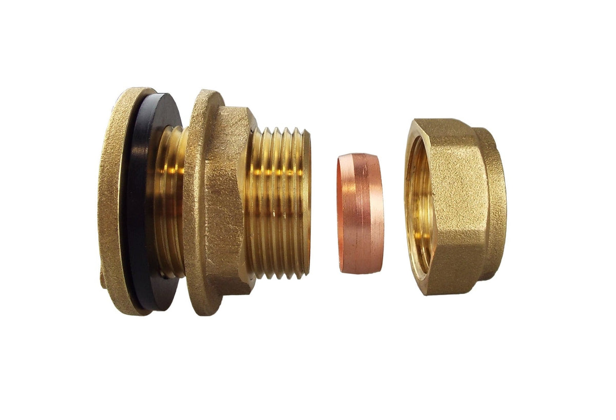 Compression Water Tank Adapter for 15mm Copper Pipe