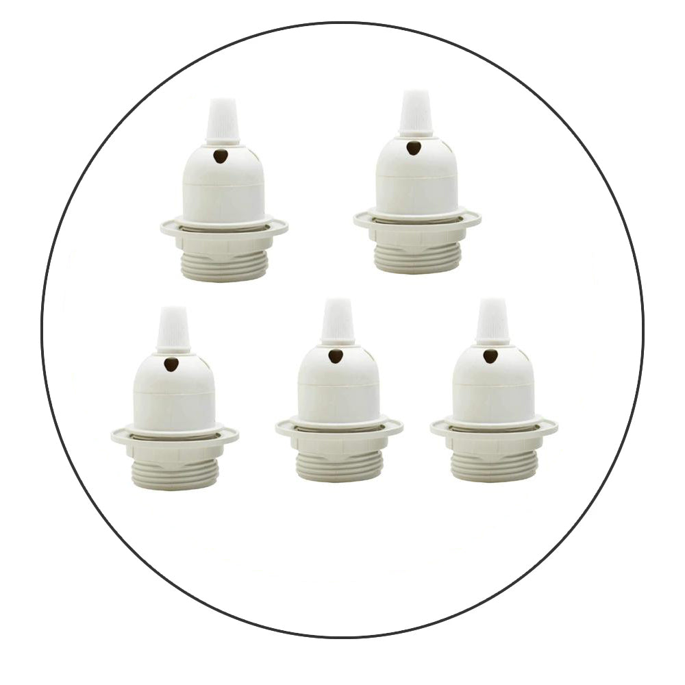 E27 Edison Screw Pendant Light holder with Ring - Pack of 5