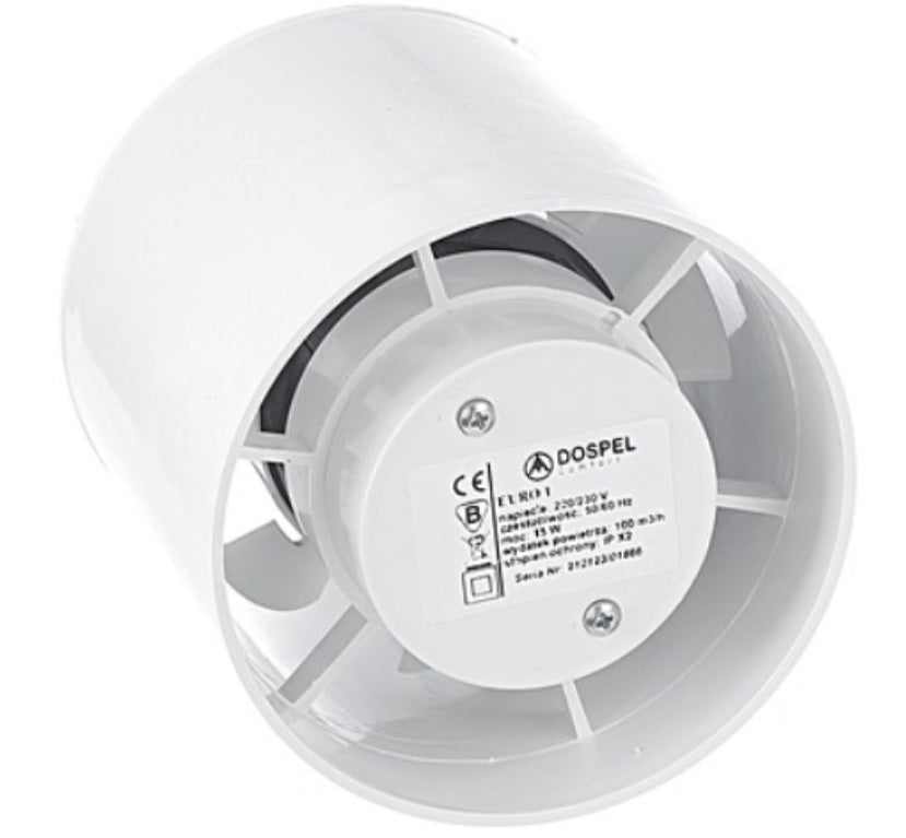 Euro Axial Bathroom Extraction Fan, 120mm