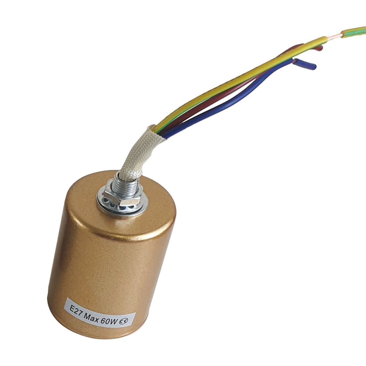 E27 Edison Screw Socket Light Bulb Holder Fitting - 6 Colour Options