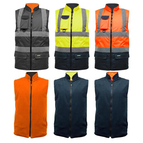 Hi Vis Reversible Bodywarmer - HV010 / HV037