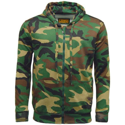 Game Camouflage Zip Hoodie Mens