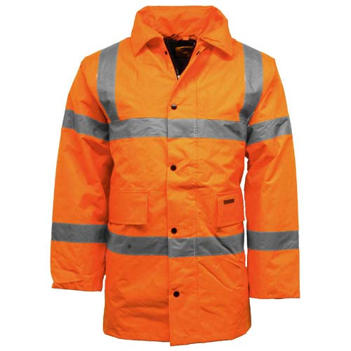 Hi vis waterproof coat Mens HV302 parka jacket