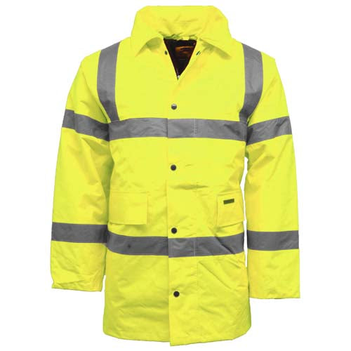 Hi vis waterproof coat Mens HV302 parka jacket