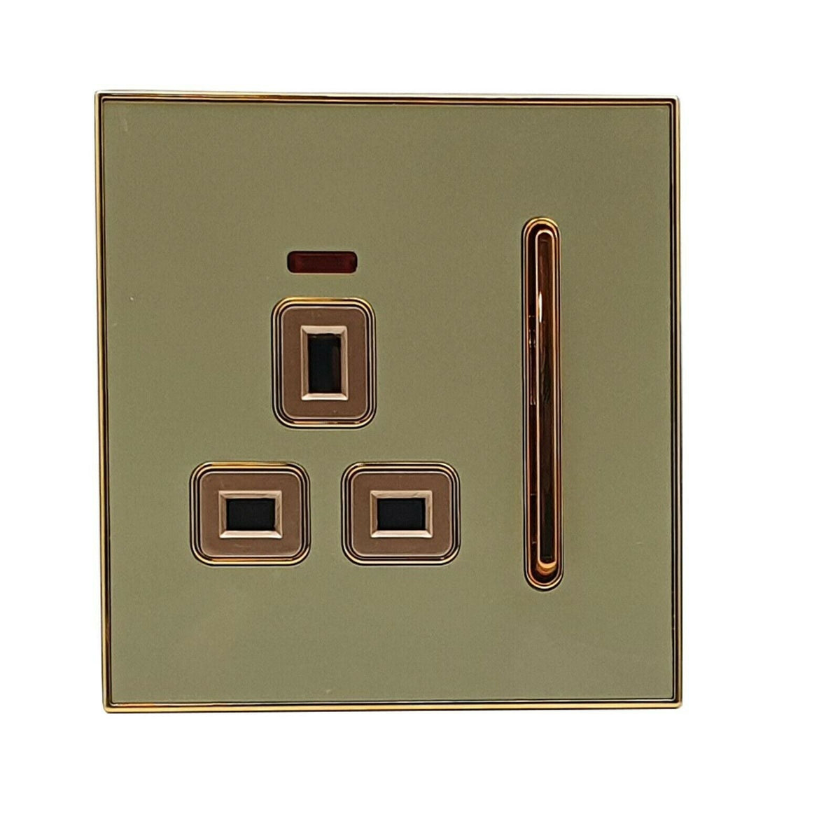 Decorative Gold Glossy Main Plug Socket