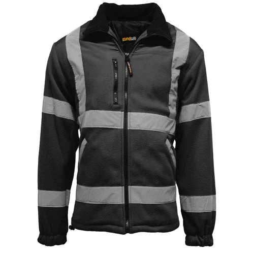 Hi Vis Fleece Jacket Mens Work wear HV022 Fleece lined
