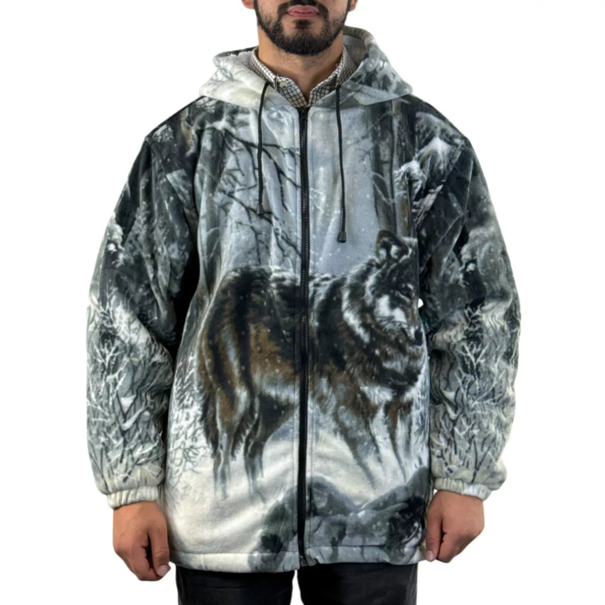 Unisex Animal Print Sherpa Fleece