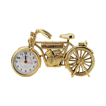 Motorcycle Shaped Retro Table Clock Metal  - 3 Colour Options