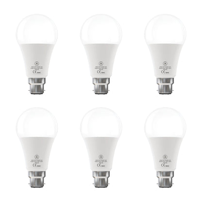LED Cool White 6400K Non Dimmable E27 / B22 - Pack of 6