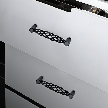 Matt Black 128mm Iron Cabinet Door Handles Drawers & Cupboards